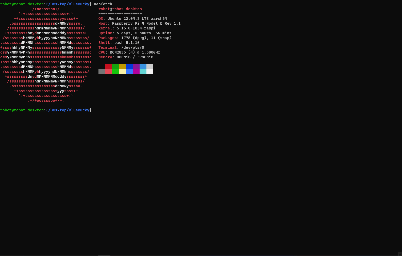 GIF of BlueDucky running.