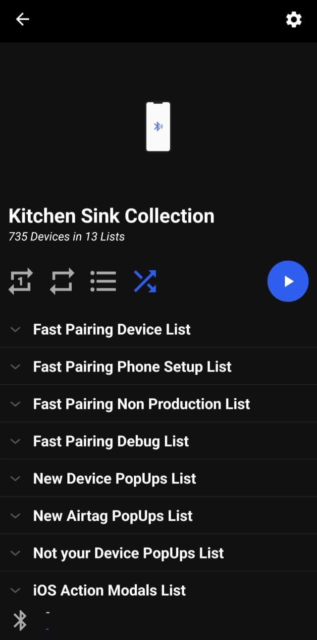 BLE Spam - Kitchen sink (Screenshot)